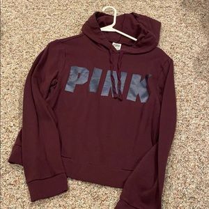 Pink hooded sweatshirt